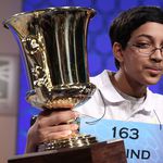 Arvind Mahankali and his trophy